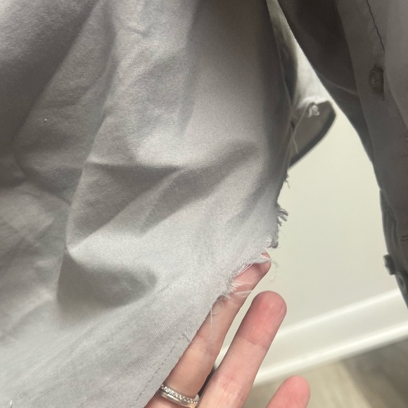 Gray Distressed Slim Fit Button Down! - Picture 7 of 14